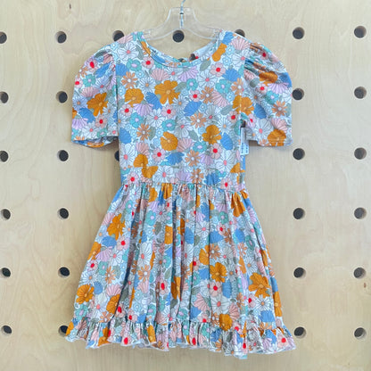 White Wildflower Twirl Dress