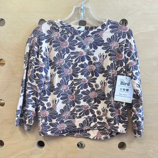 Beige/Plum Floral Bamboo Long Sleeve