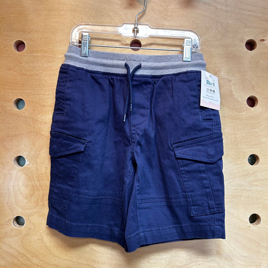 Navy/Grey Waisted Drawstring Shorts