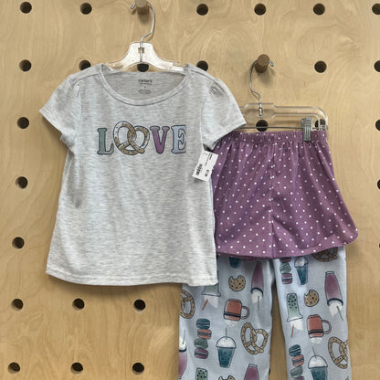 Snacks Love 3pc. Pajamas