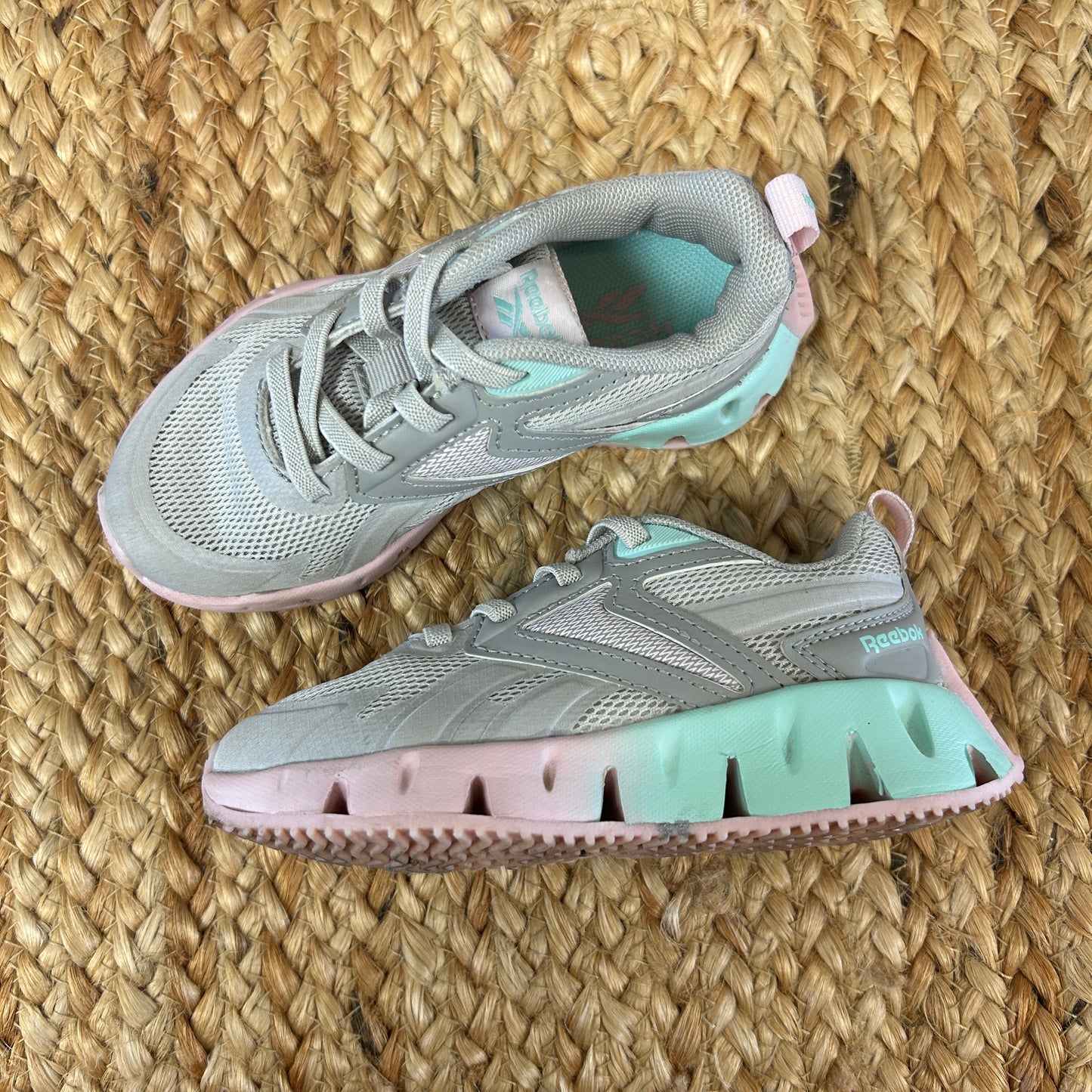 Grey & Pastel Zig Vector Shoes