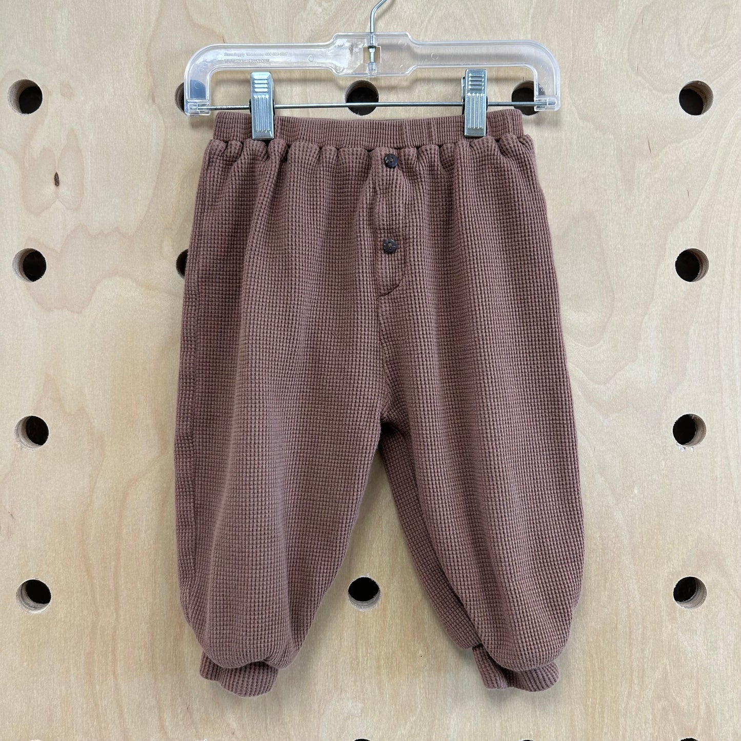 Brown Waffle Knit Joggers