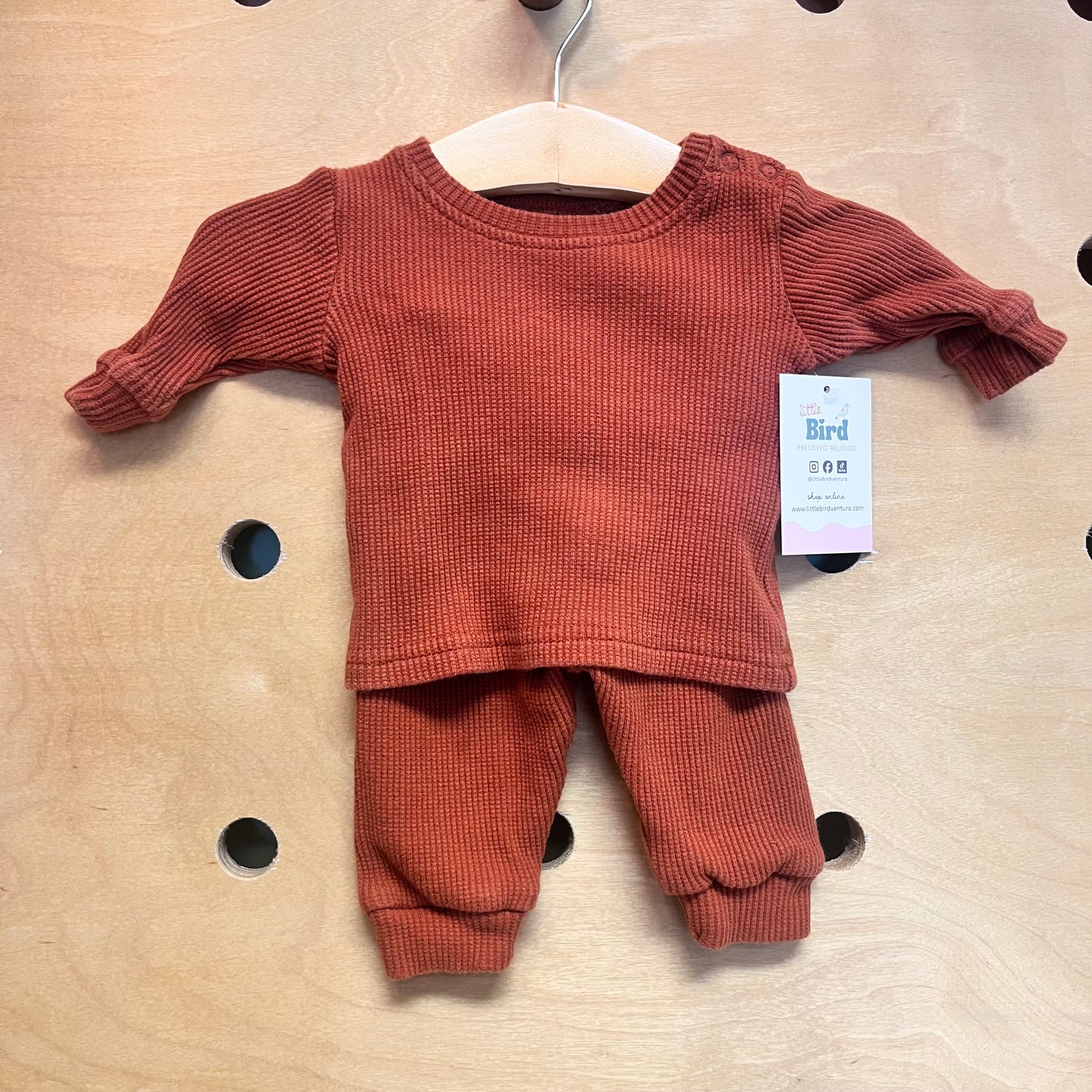 Rust Ribbed Outfit