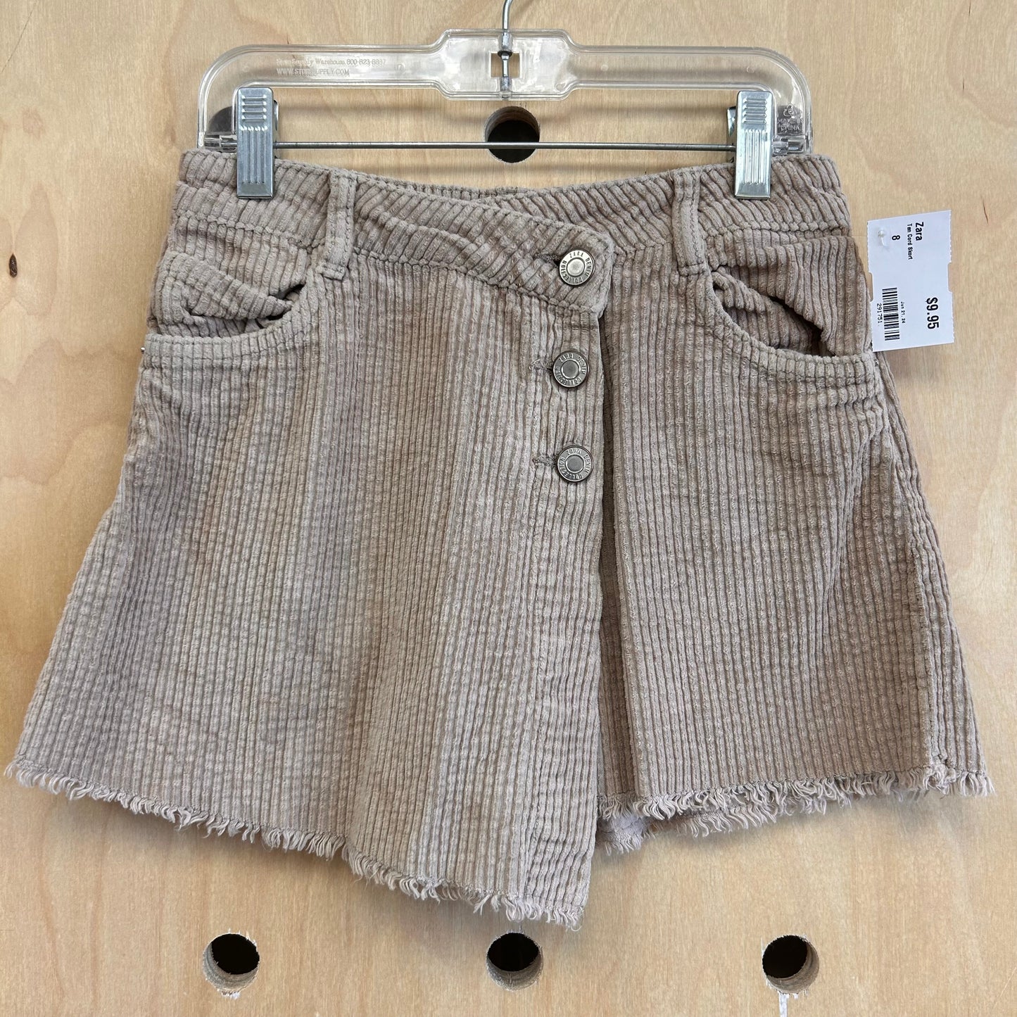 Tan Cord Skort
