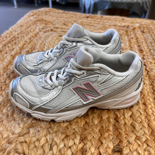 Silver White & Pink 740 Sneakers