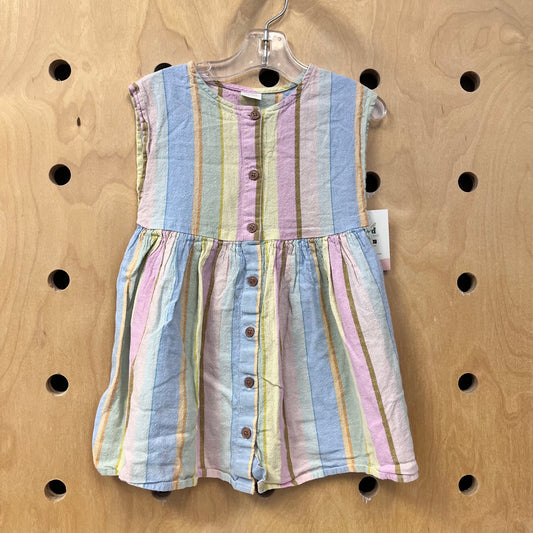 Pastel Striped Cotton Dress