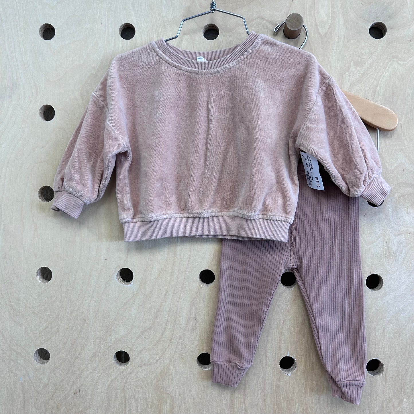 Pumpkin Velour Sweatshirt & Leggings
