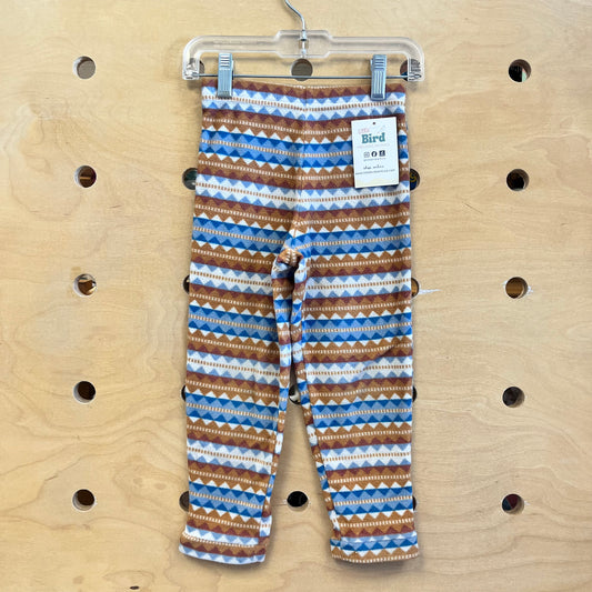 Brown/Blue Triangles Fleece Pants
