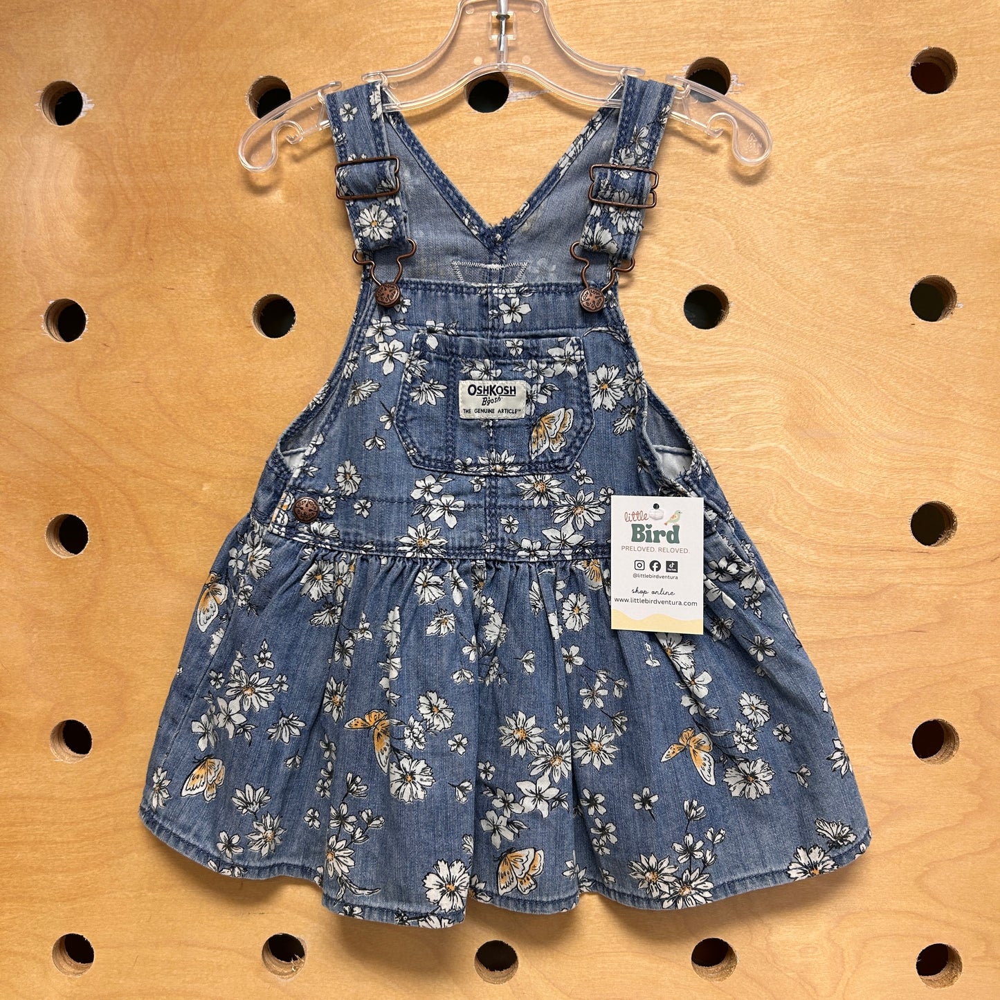 Soft Denim Floral Butterflies Skirtall