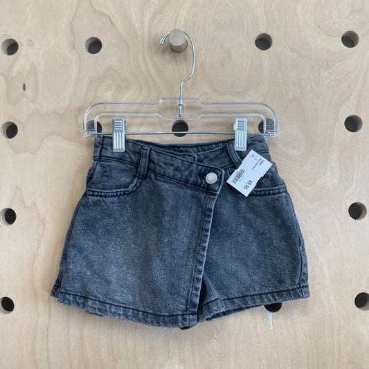 Black Denim Skorts