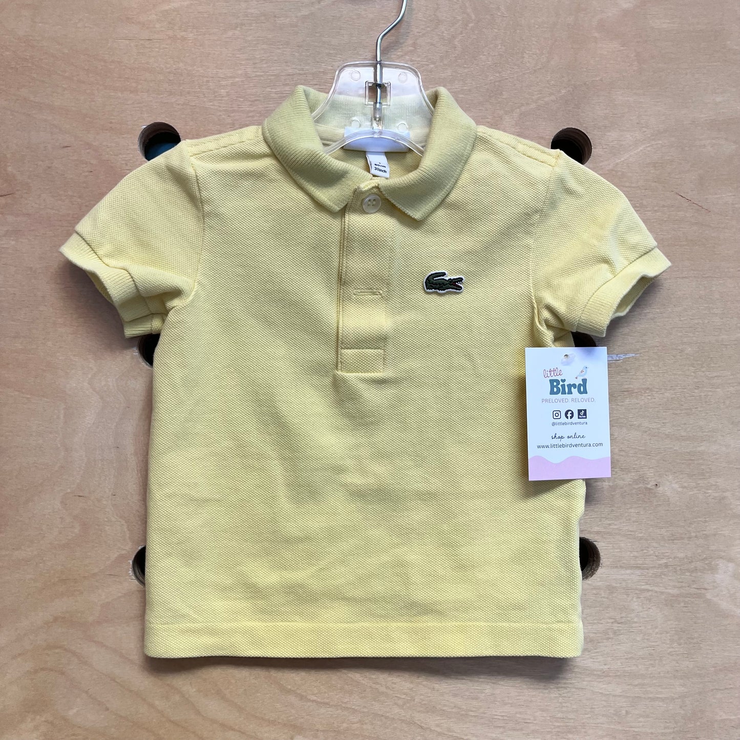 Yellow Crocodile Patch Collar Tee