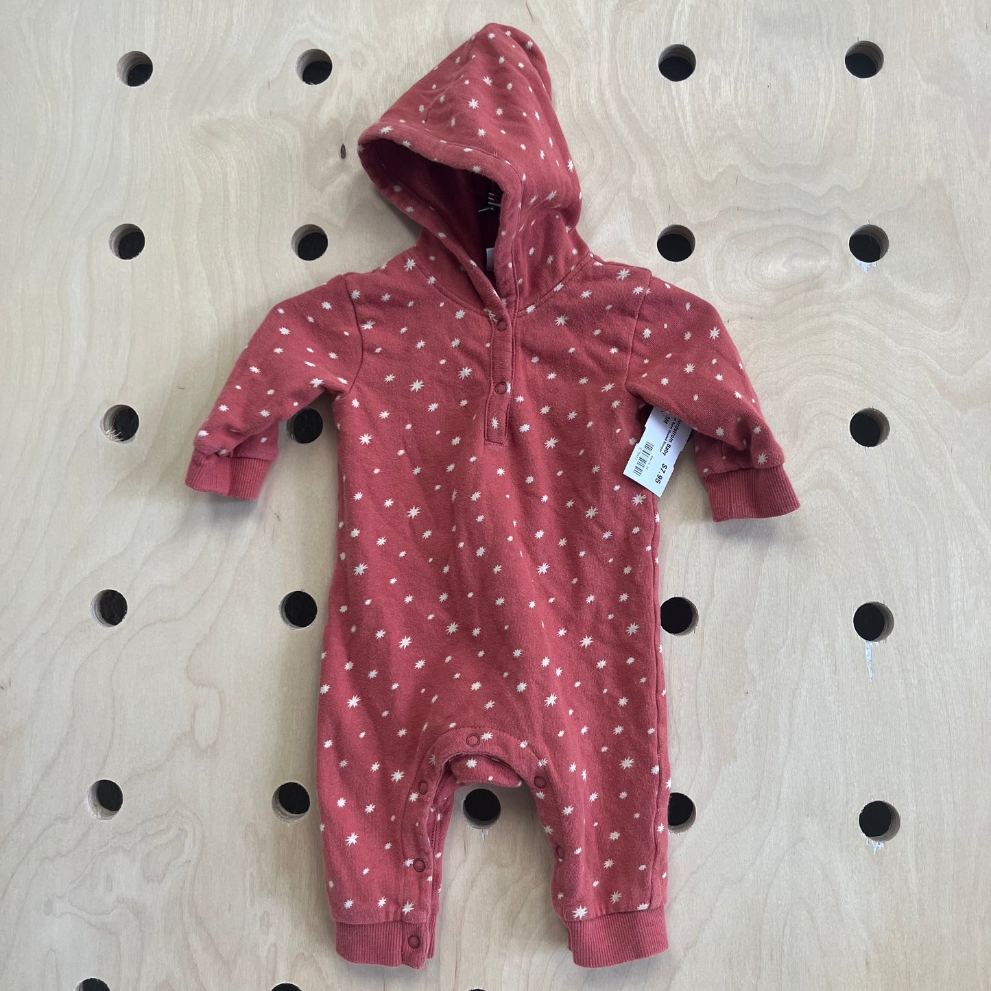 Rust Burst Hooded Romper