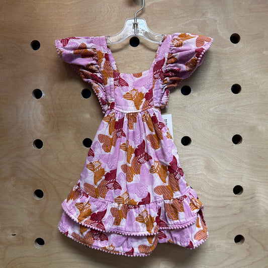 Organic Pink Crossback Butterfly Dress