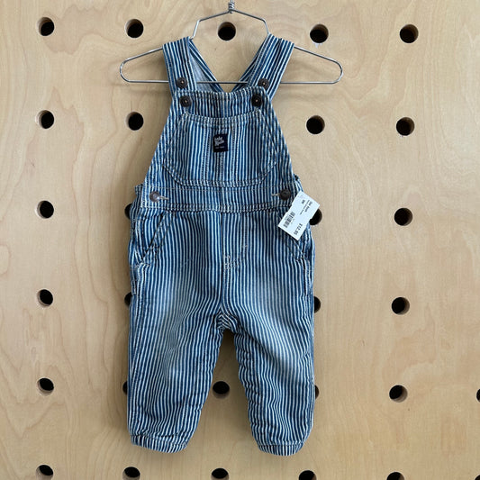 Denim Striped Overalls