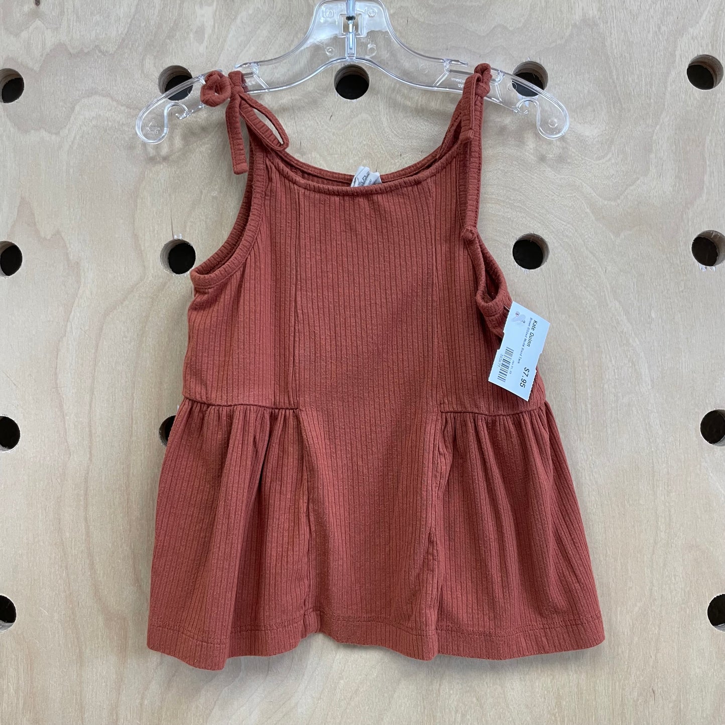 Brown Ribbed Modal Blend Tank