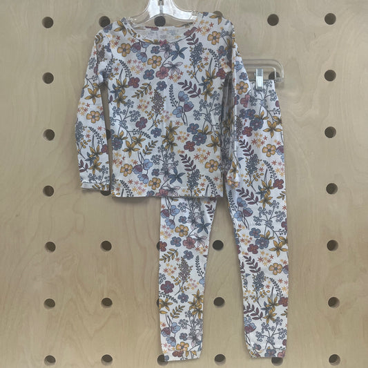 Cream Floral Pajamas