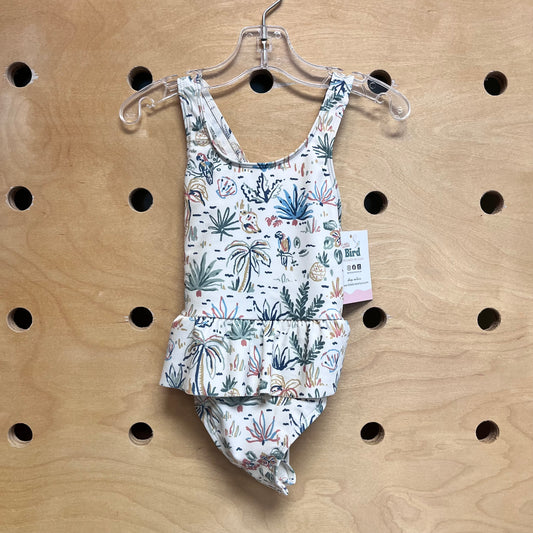 White Tropical Swimsuit