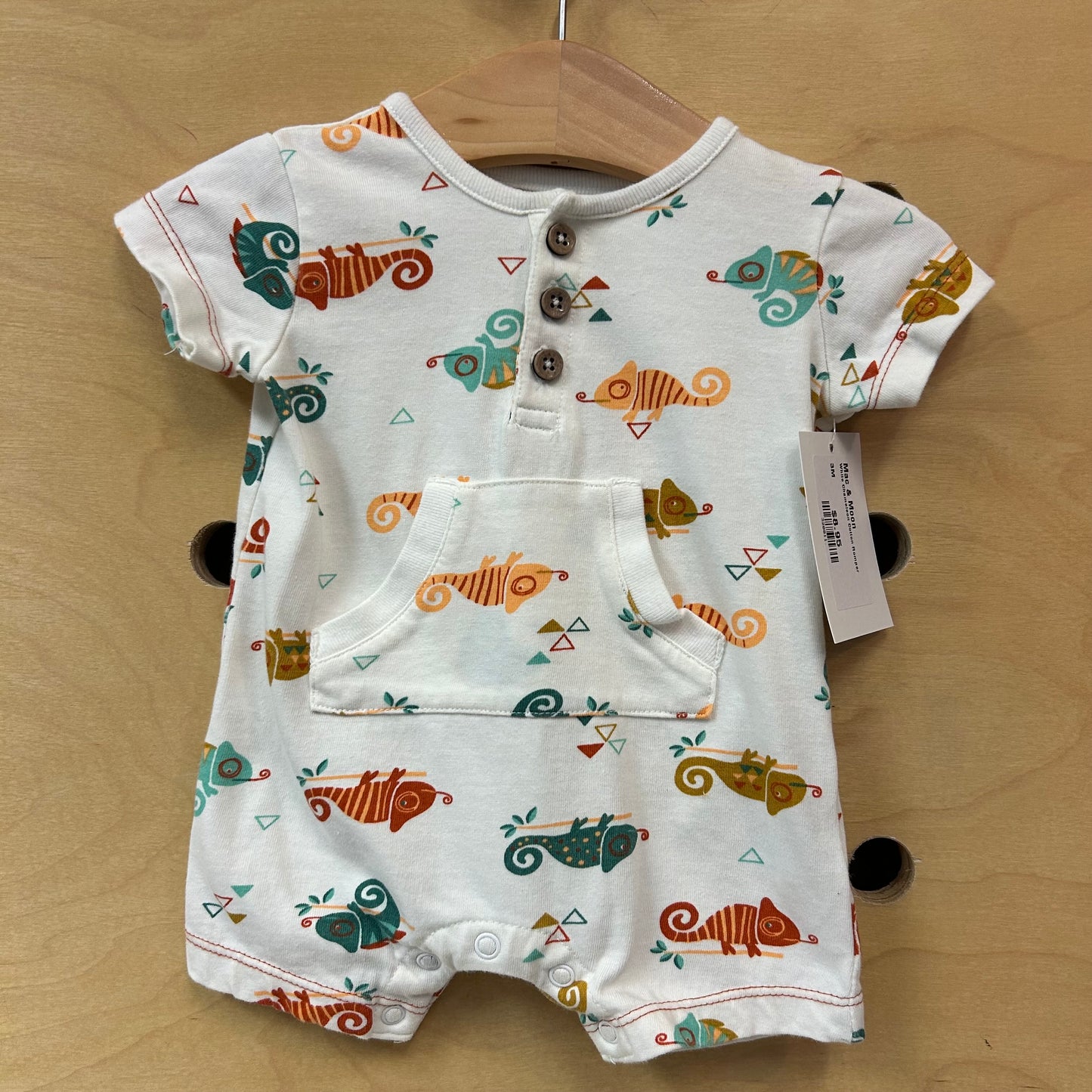 White Chameleon Cotton Romper