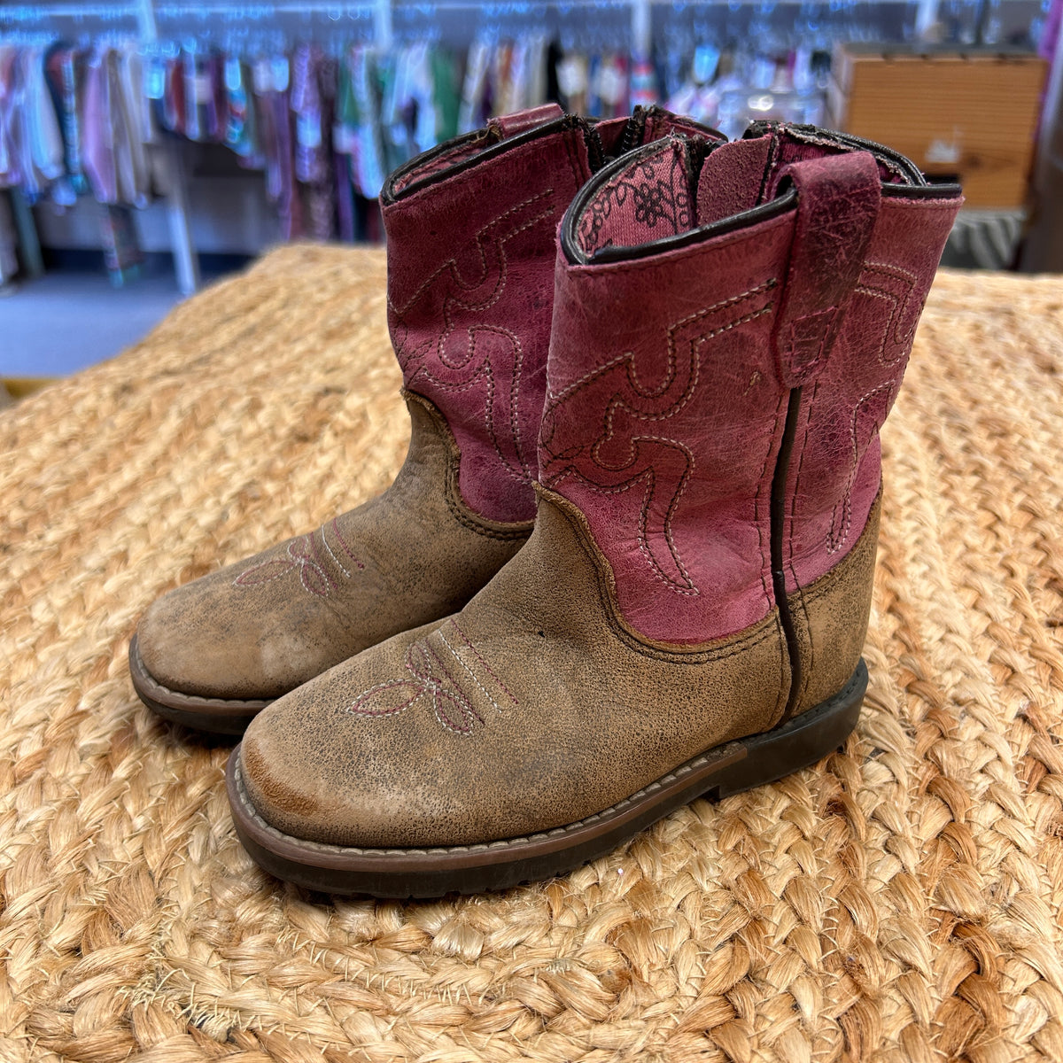 Pink/Brown Cowgirl Boots