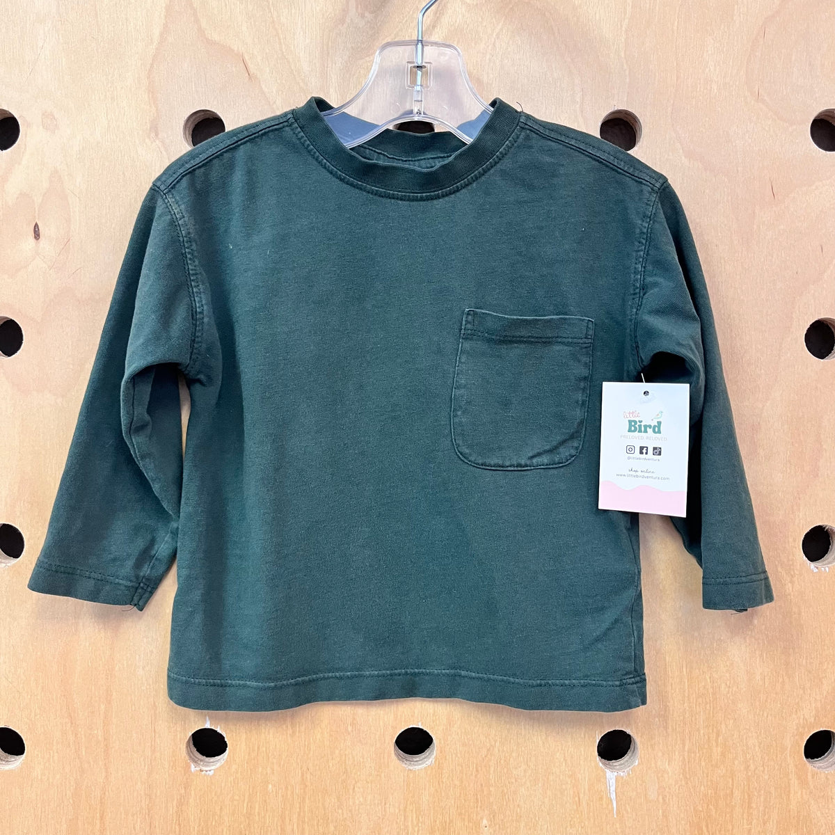 Forest Green Pocket LS