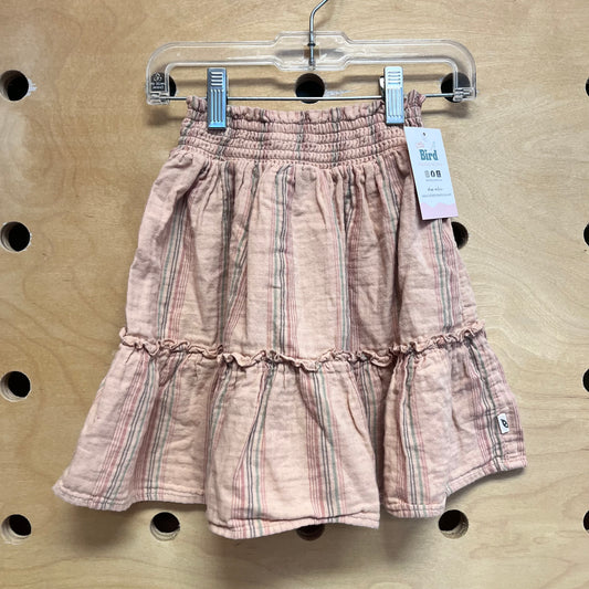 Brown/Green Striped Cotton Skirt