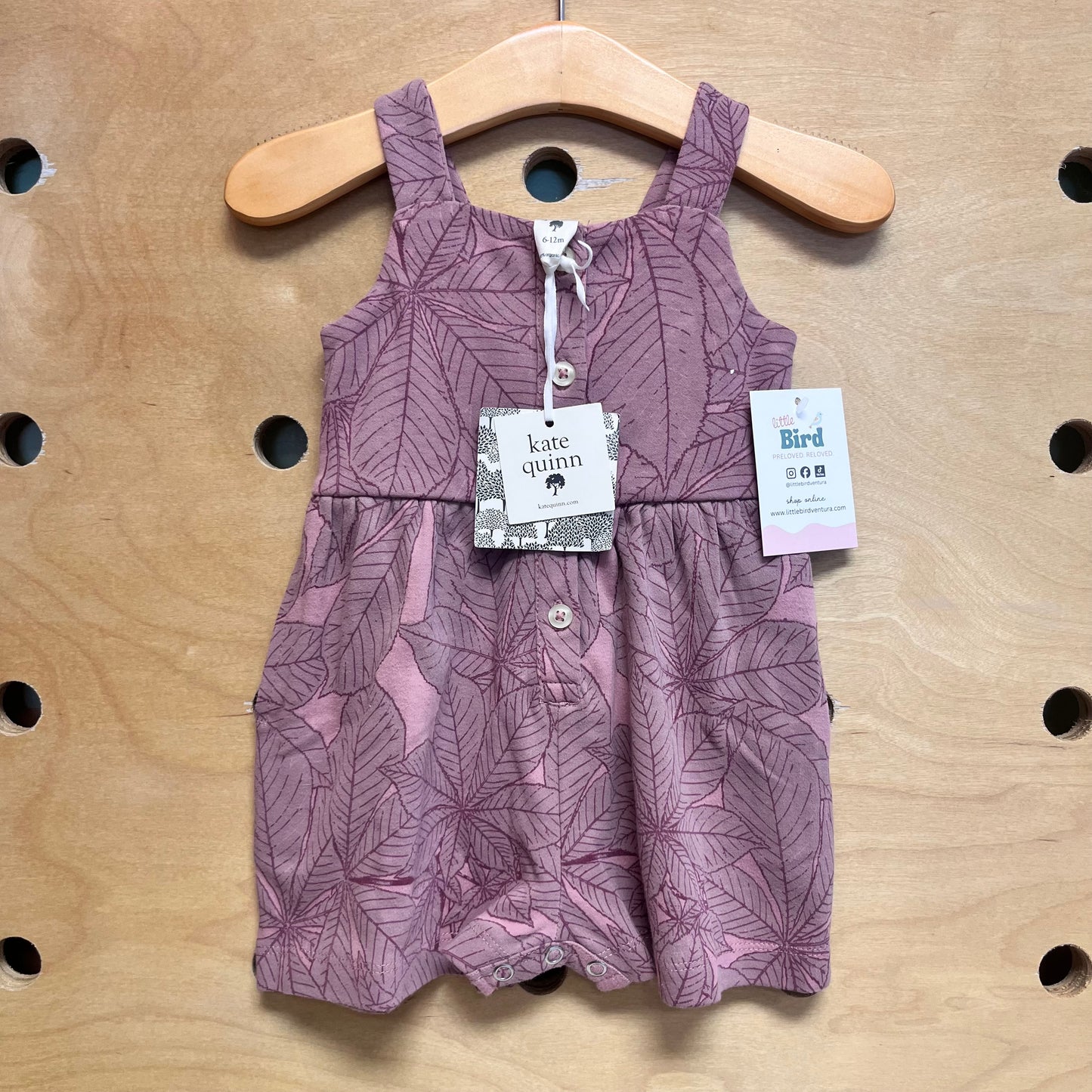Organic Mauve Floral Romper NEW!