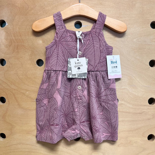 Organic Mauve Floral Romper NEW!