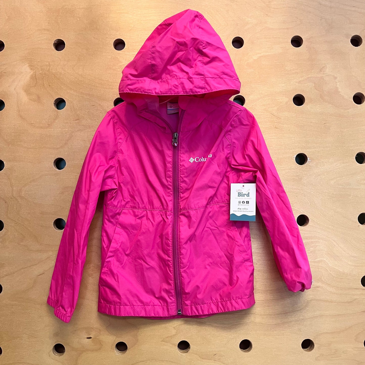Pink Hooded Windbreaker