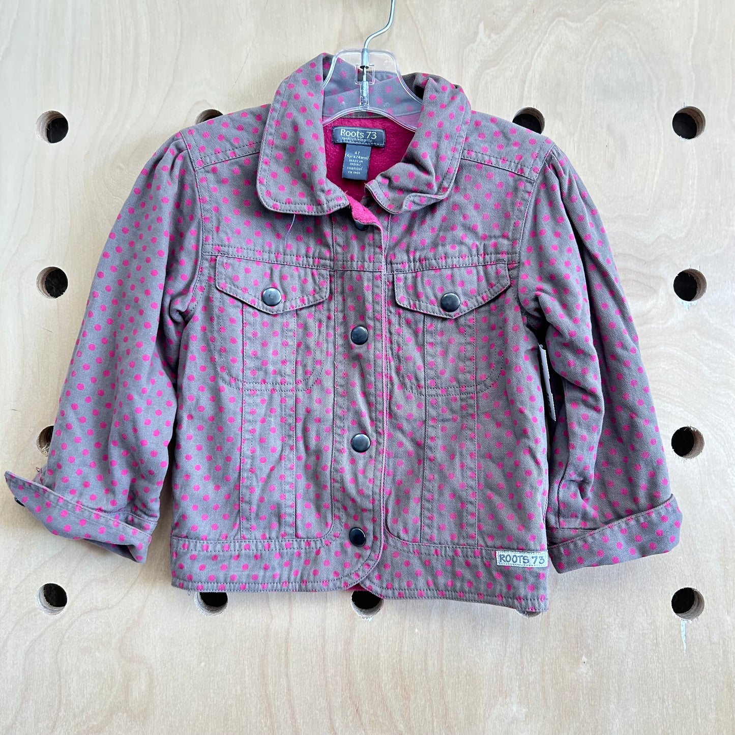 Brown & Pink Polka Dot Jacket