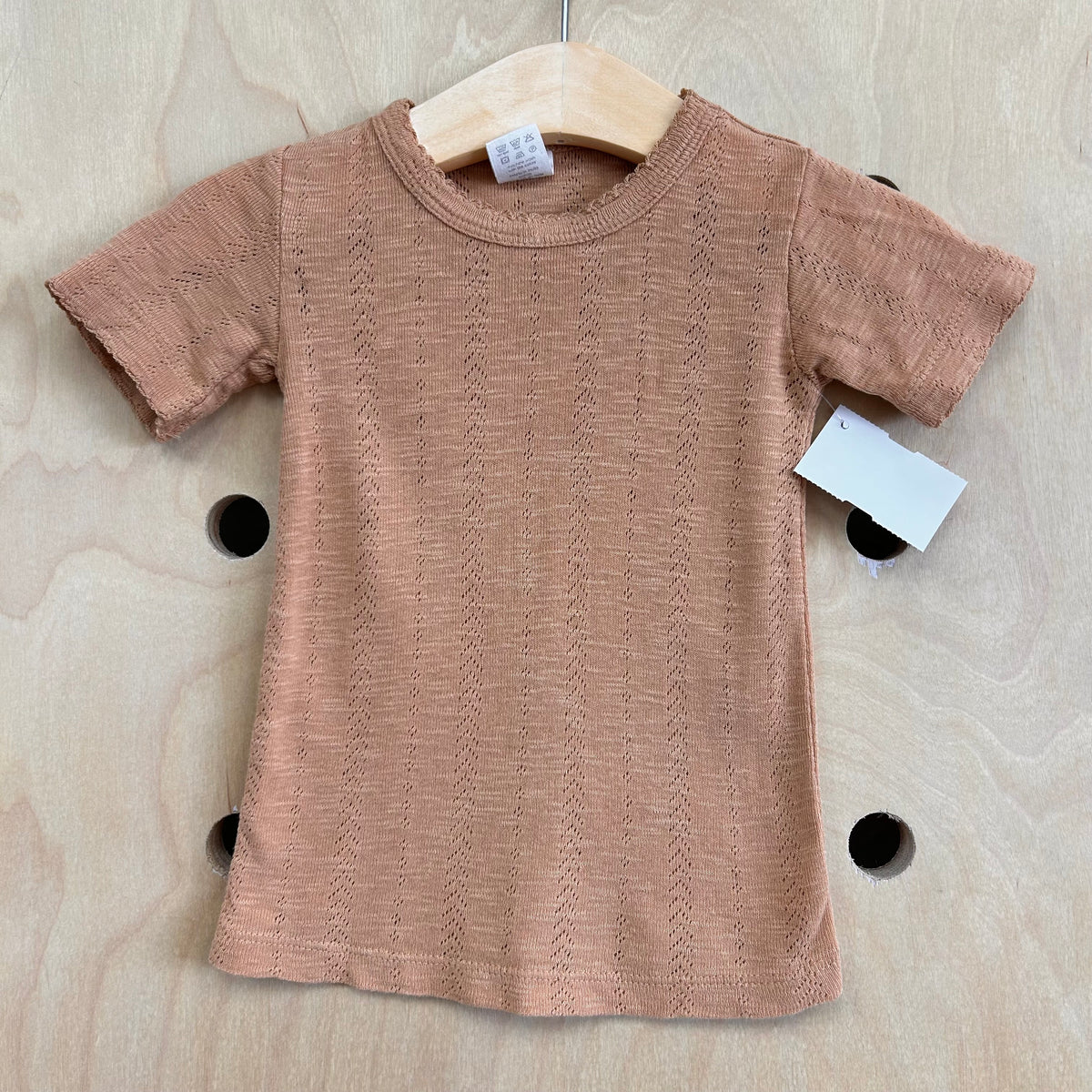 Clay Pointelle Top