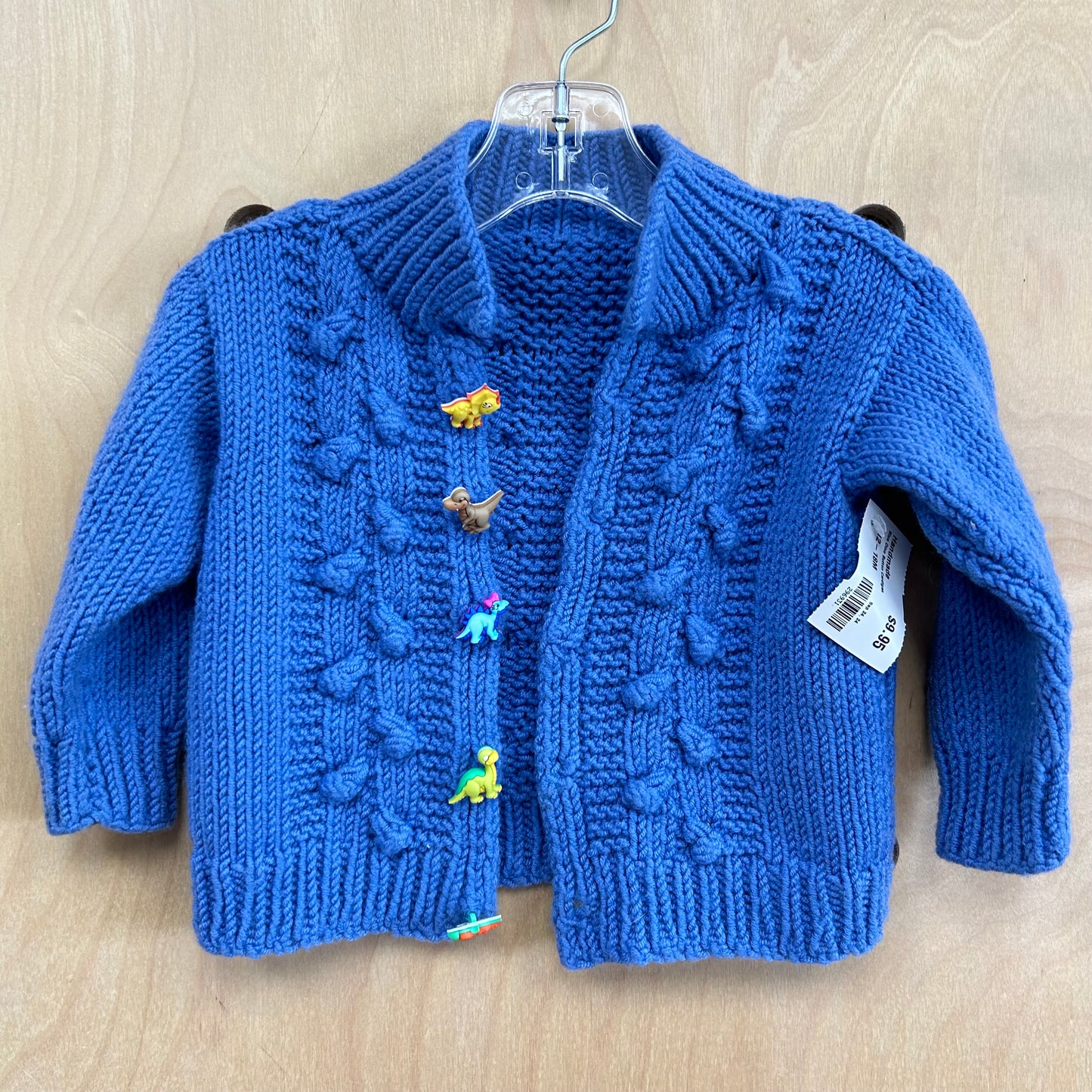 Blue Dino Button Cardigan