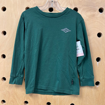 Green Long Sleeve Wave Logo Tee