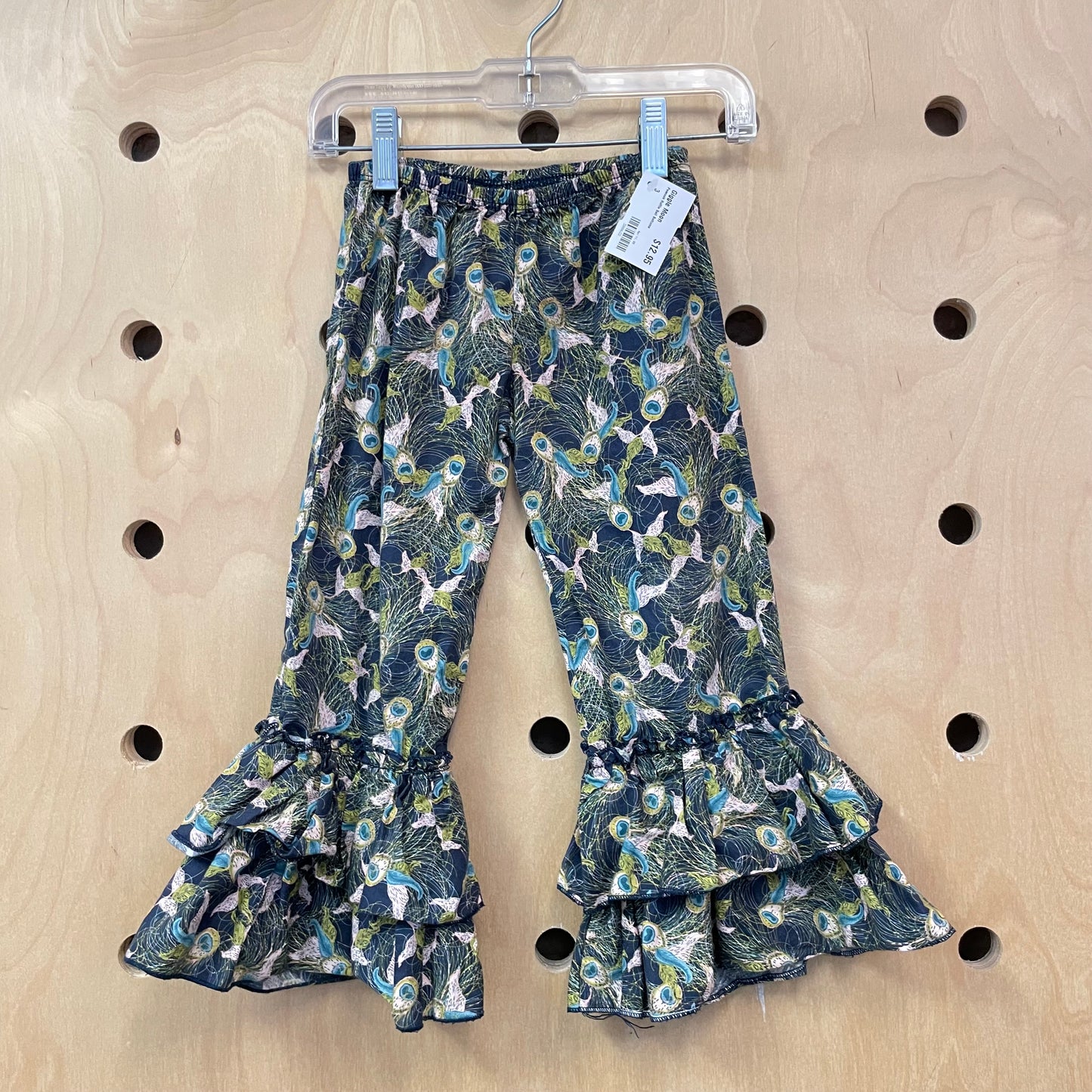 Peacock Ruffle Bell Bottoms