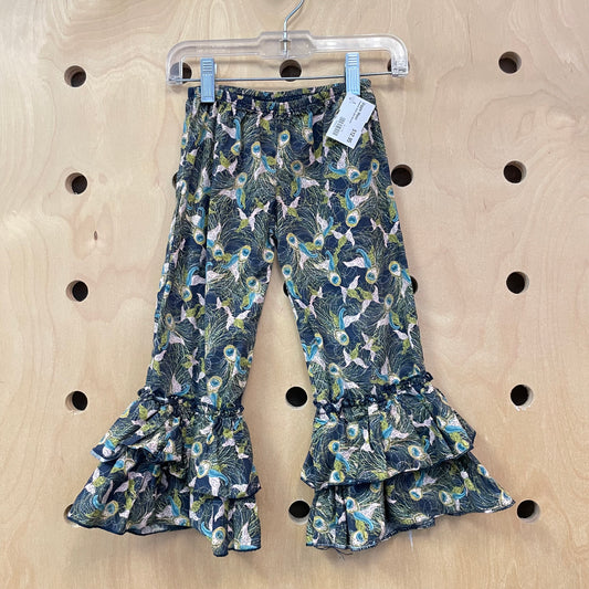 Peacock Ruffle Bell Bottoms