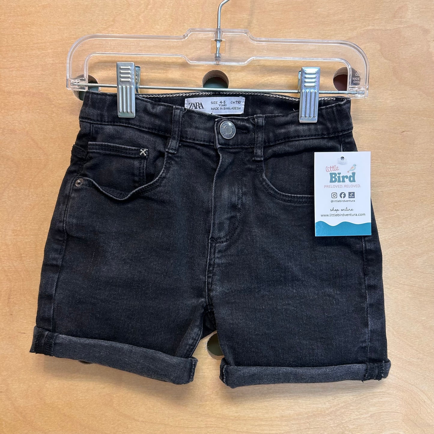 Black Denim Shorts