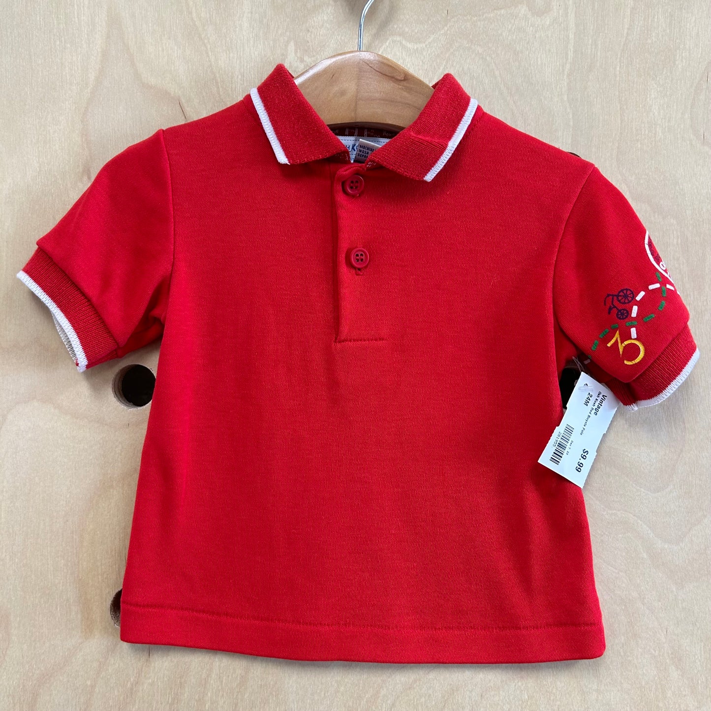 Osh Kosh Red Bicycle Polo