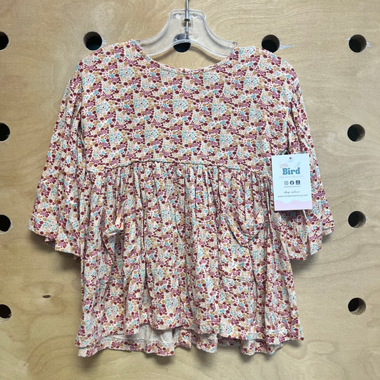 Pink/Blue Floral Modal Pocket LS