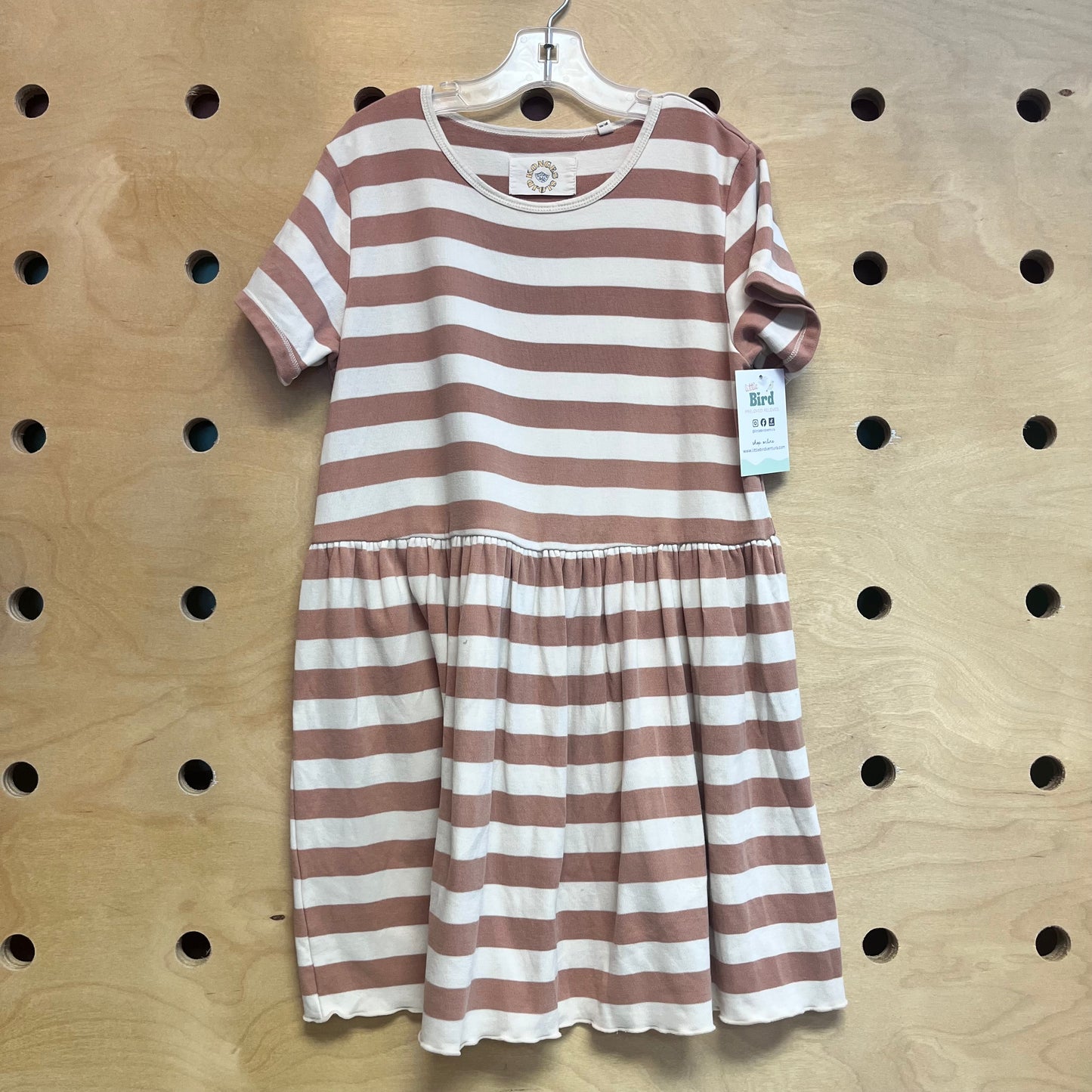 Organic Brown Striped Dress