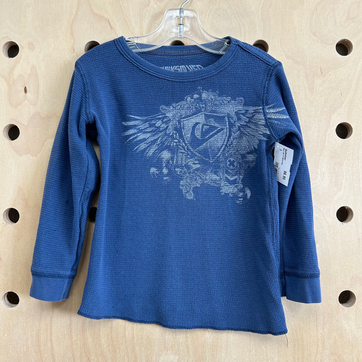 Blue Logo LS Waffle Shirt