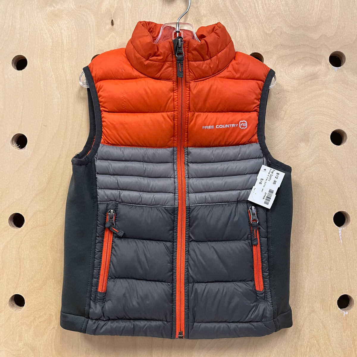 Orange & Grey Puffer Vest