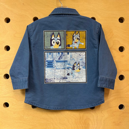 Blue Soft Denim Bluey Snap Jacket