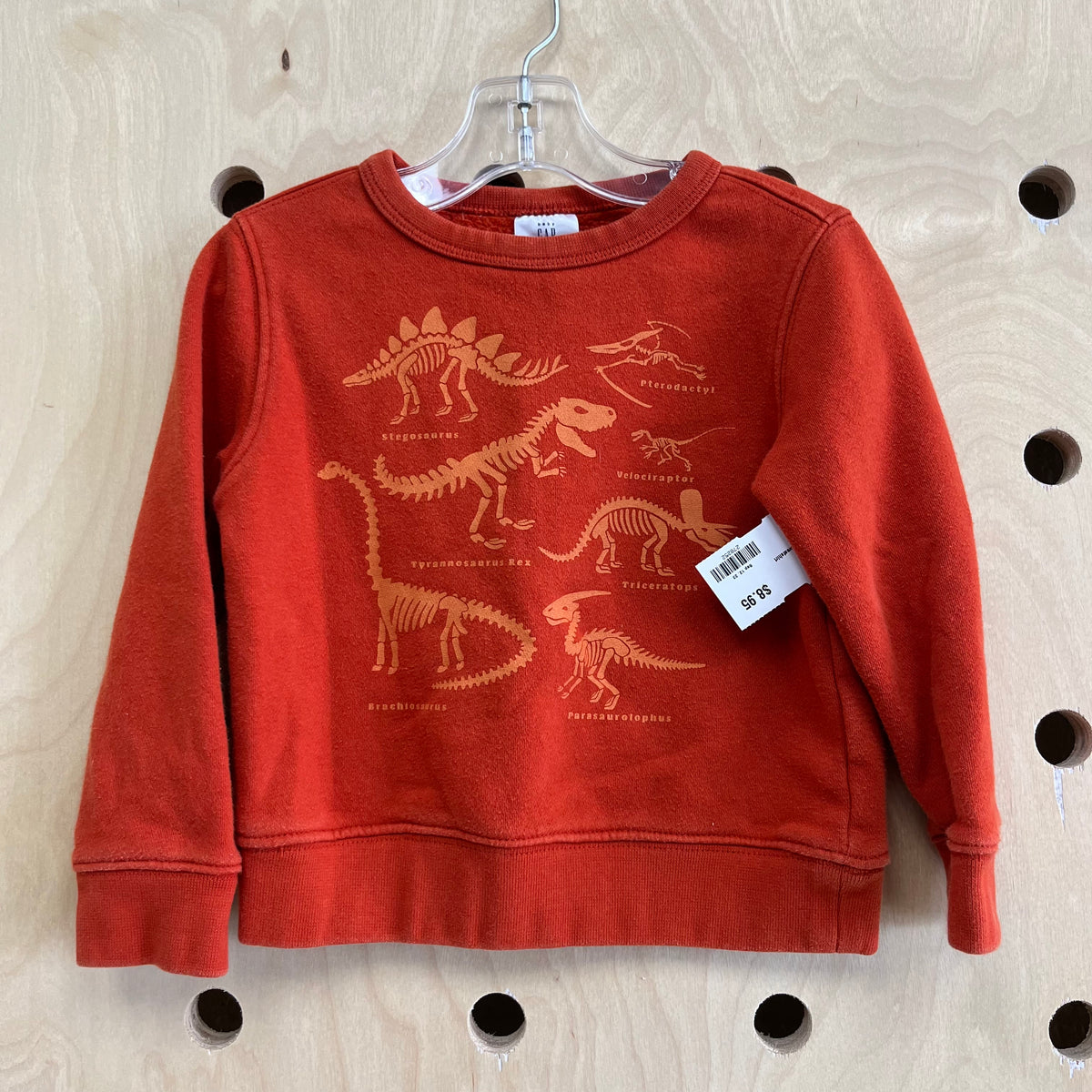 Orange Dino Sweatshirt