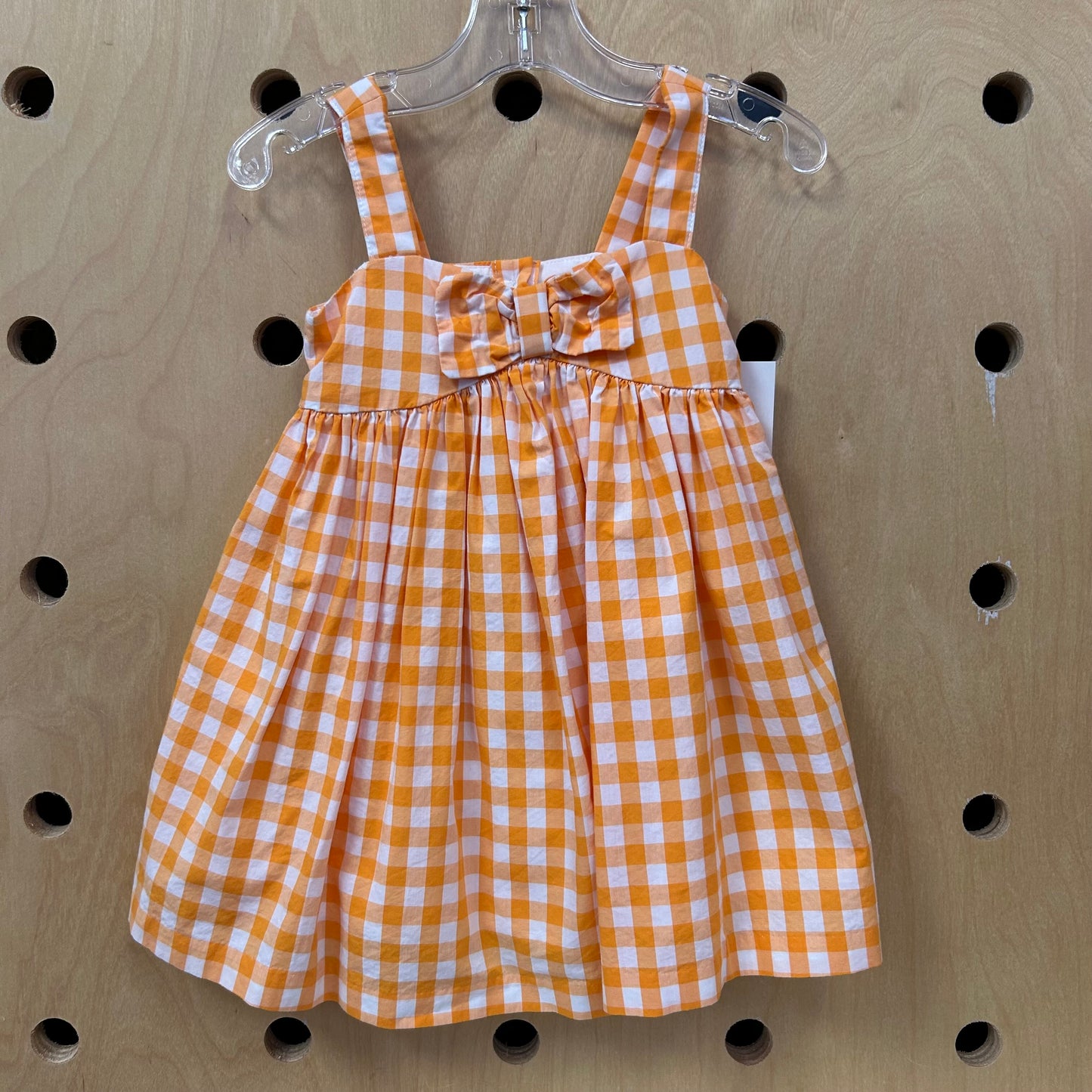Orange Gingham Sun Dress
