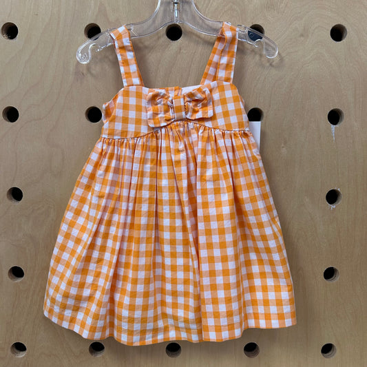 Orange Gingham Sun Dress