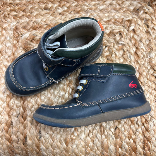 Blue Velcro Hi Tops