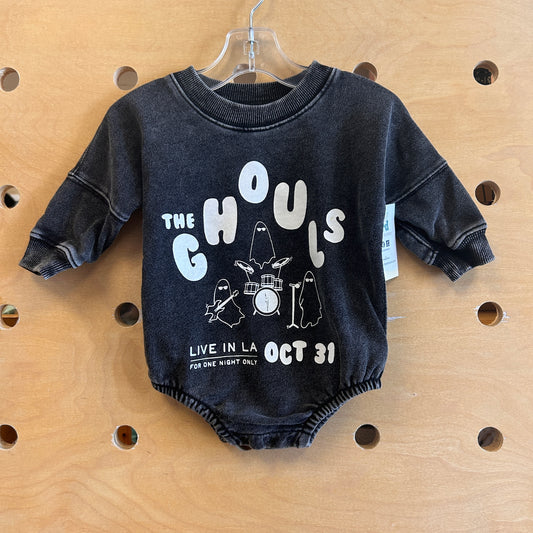 Dark Grey Ghouls Romper