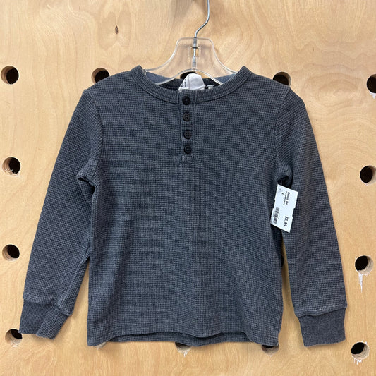 Grey Waffle Henley