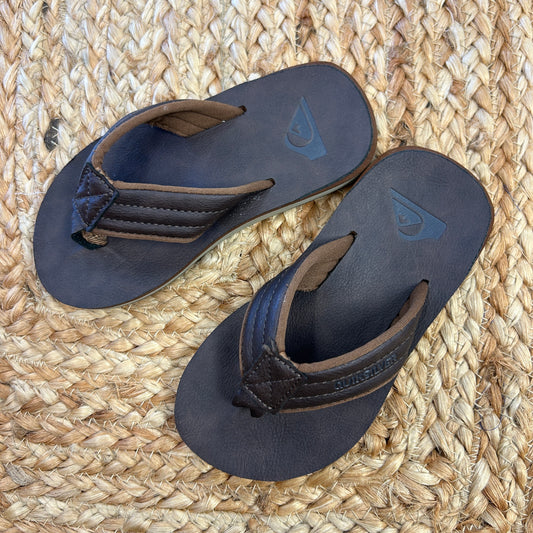 Brown Leather Flip Flops