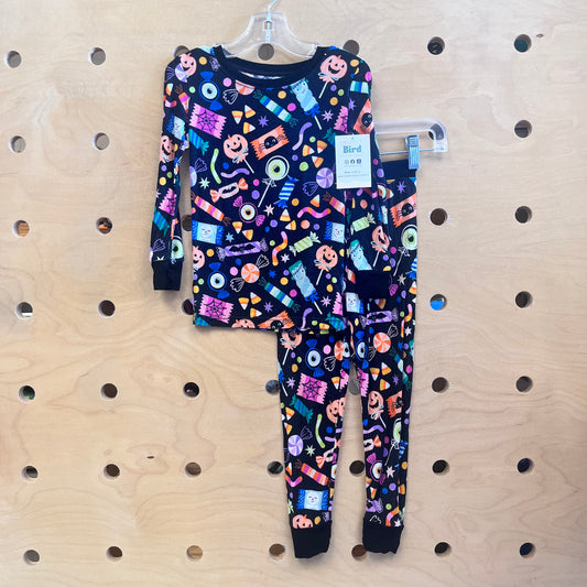 Black Halloween Candy Bamboo Pajamas