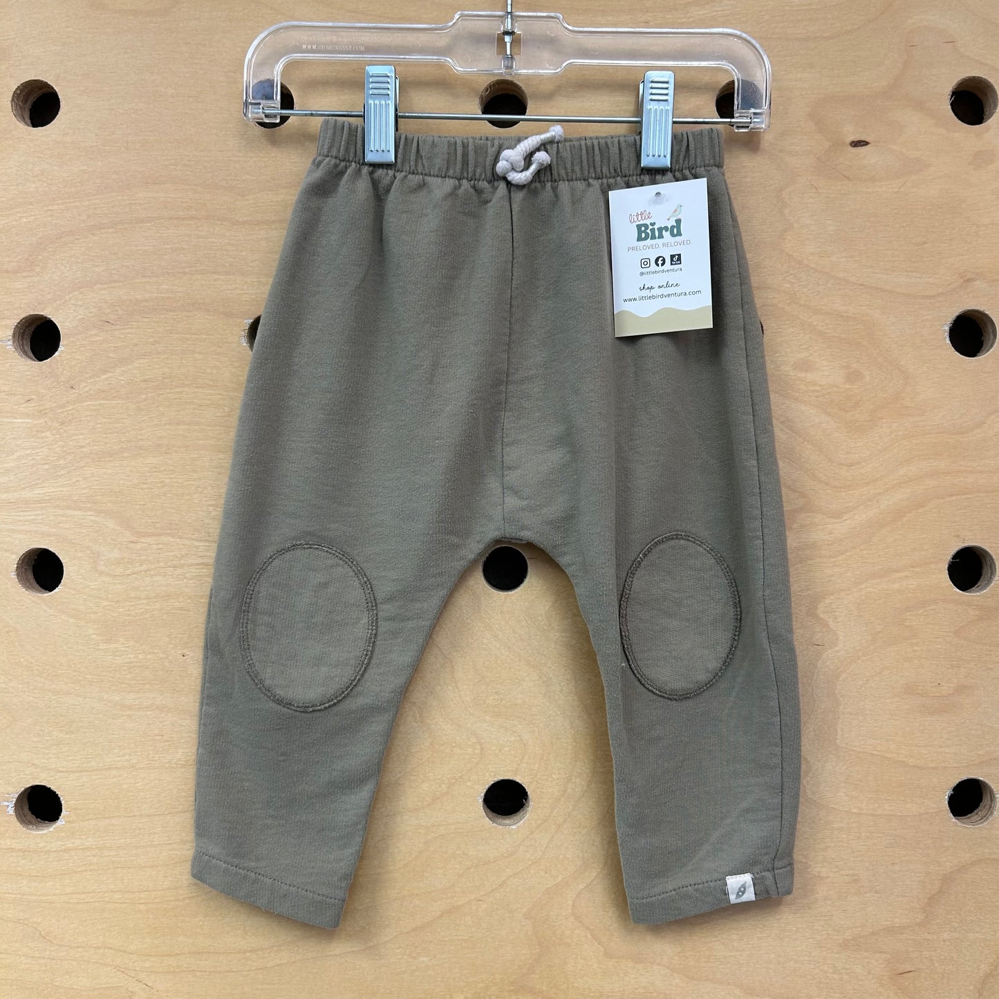 Green Knee Patch Drawstring Joggers